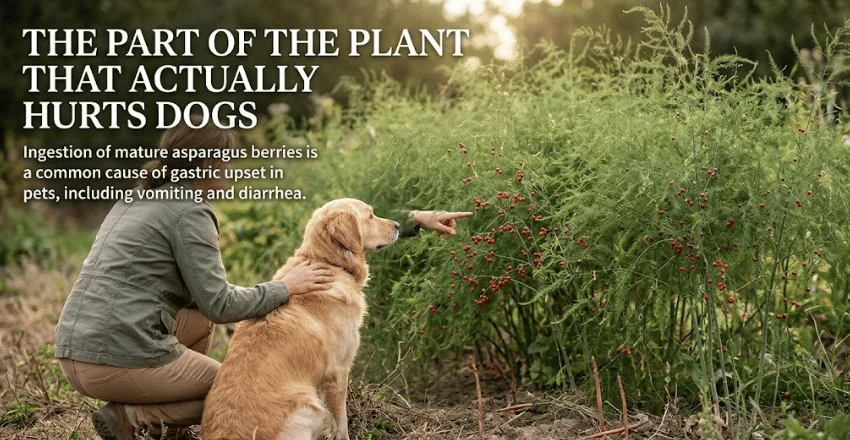 The part of the plant that actually hurts dogs