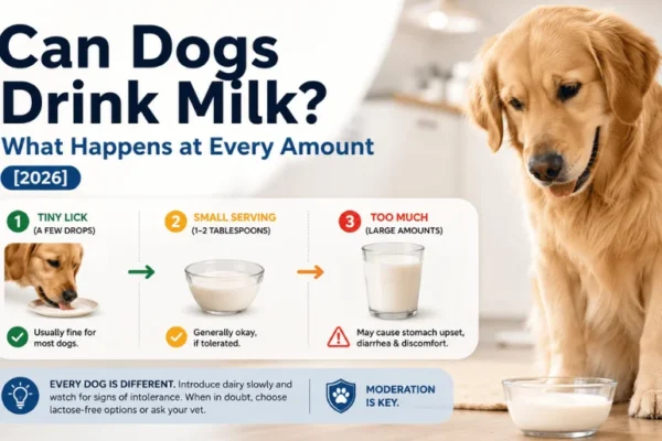 Can Dogs Drink Milk? Safe Amounts, Health Risks, Lactose Intolerance, Symptoms, and What to Do in 2026
