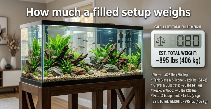 How much a filled setup weighs