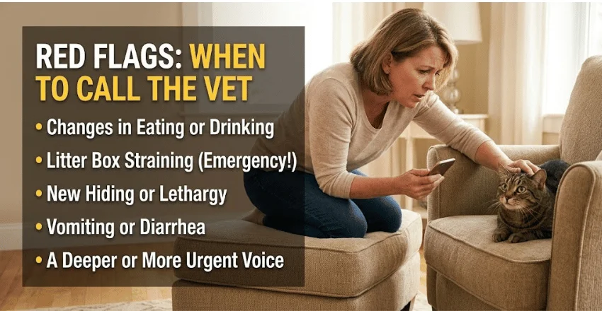 Red flags that mean call the vet