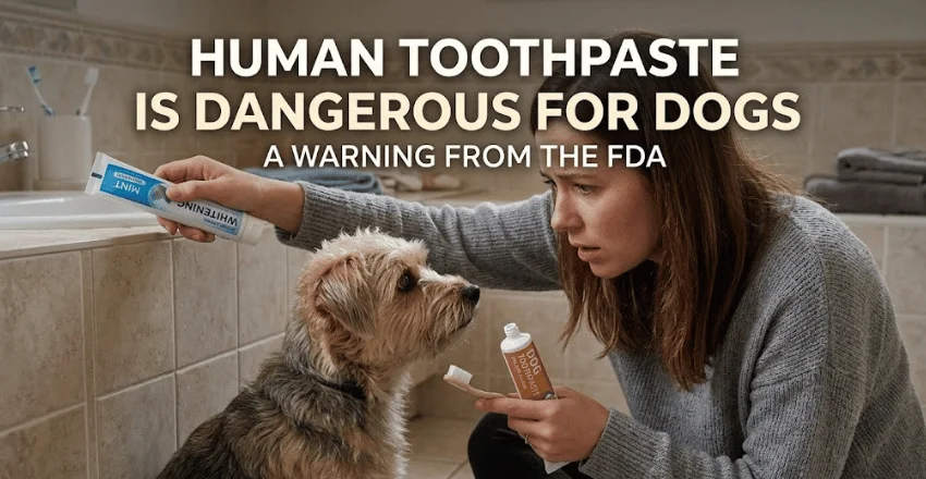 Why is human toothpaste dangerous for dogs 