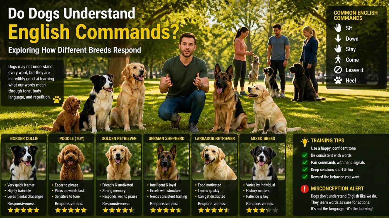 Do Dogs Understand English? What They Know, What They Miss, and How to Teach Them