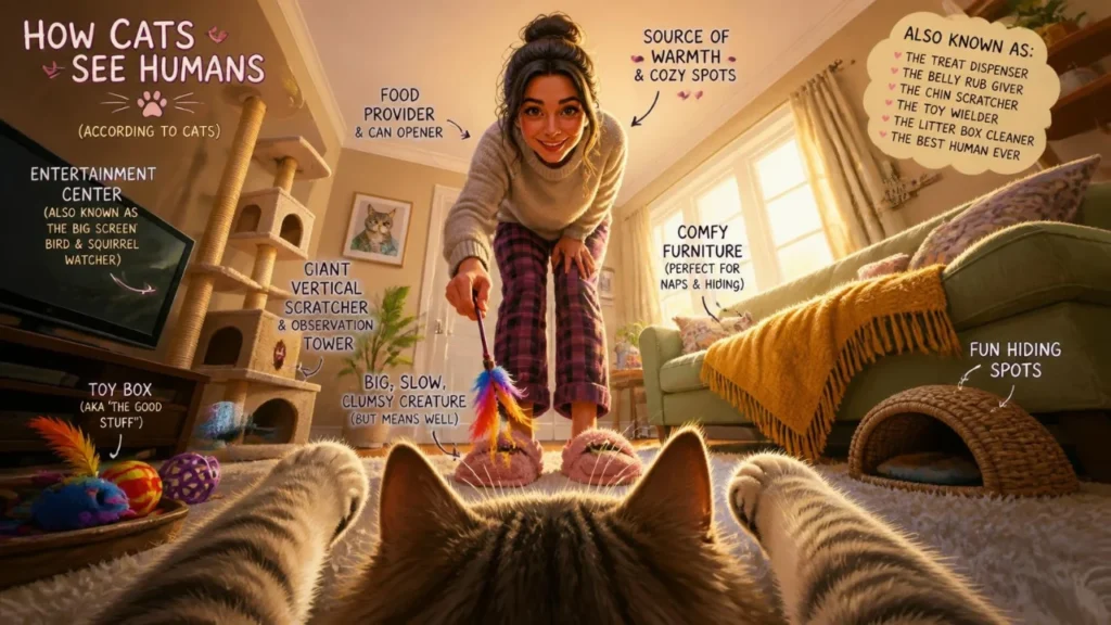 How Do Cats See Humans? What Your Face and Body Look Like Through a Cat’s Eyes