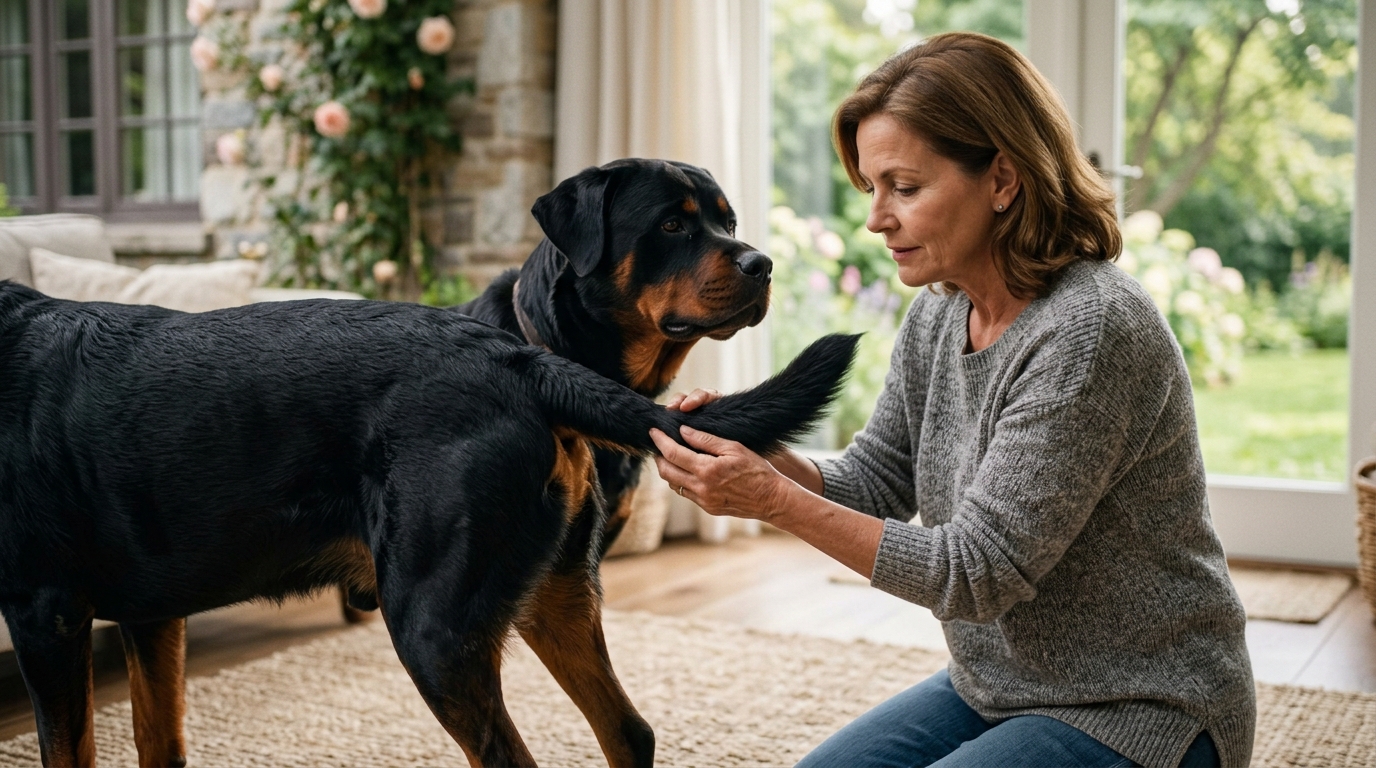 Rottweiler With Tail: Natural Appearance, Docking History, Care, and Breed Standards